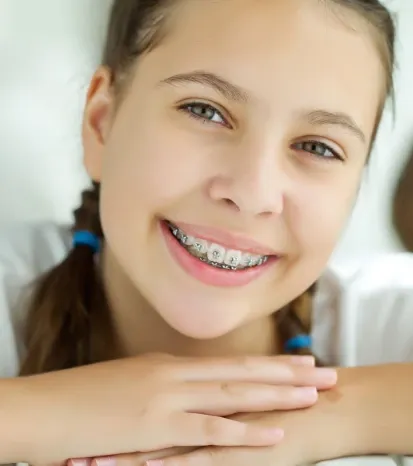 Child Smiling with Braces